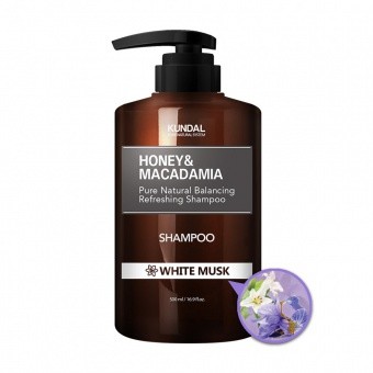 KUNDAL Šampon s bílým pižmem Honey&Macadamia Shampoo White Musk 500ml