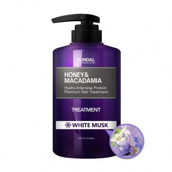 KUNDAL Vlasový kondicionér s bílým pižmem Honey&Macadamia Treatment White Musk 500ml