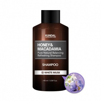 KUNDAL Šampon s bílým pižmem Honey&Macadamia Shampoo White Musk 100ml