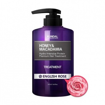 KUNDAL Vlasový kondicionér s anglickou růží Honey&Macadamia Treatment English Rose 500ml
