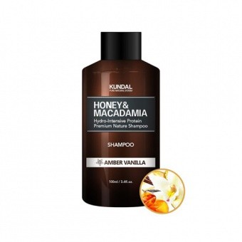 KUNDAL Šampon s jantarovou vanilkou Honey&Macadamia Shampoo Amber Vanilla 100ml