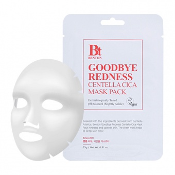 BENTON Zklidňující pleťová maska Goodbye Redness Centella Cica Mask Pack 23g
